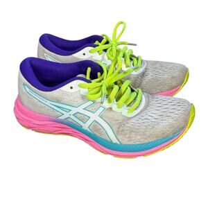 Asics GEL-Excite Running Shoes Neon Pink Yellow Blue Purple Women's 7.5